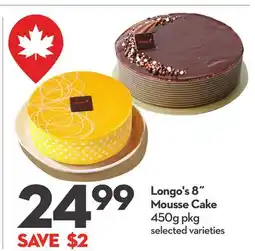 Longo's 8˝ Mousse Cake offer