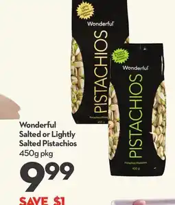 Longo's Wonderful Salted or Lightly Salted Pistachios offer