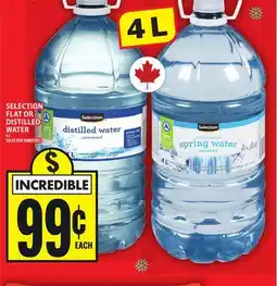 Food Basics SELECTION FLAT OR DISTILLED WATER offer