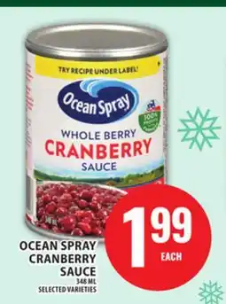 Food Basics OCEAN SPRAY CRANBERRY SAUCE offer