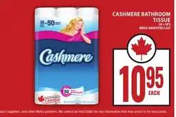 Food Basics CASHMERE BATHROOM TISSUE offer