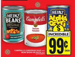Food Basics CAMPBELL'S CONDENSED SOUP OR HEINZ BEANS OR PASTA offer