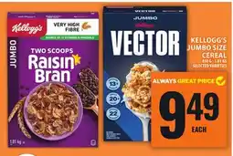 Food Basics KELLOGG'S JUMBO SIZE CEREAL offer