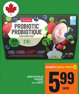 Food Basics IRRESISTIBLES YOGURT offer