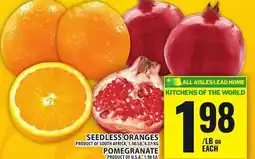 Food Basics SEEDLESS ORANGES OR POMEGRANATE offer