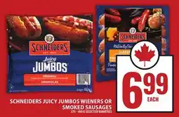 Food Basics SCHNEIDERS JUICY JUMBOS WIENERS OR SMOKED SAUSAGES offer