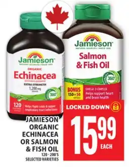 Food Basics JAMIESON ORGANIC ECHINACEA OR SALMON & DISH OIL offer