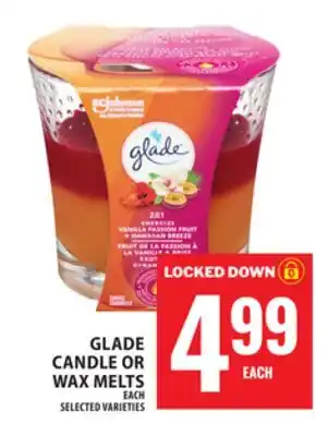 Food Basics GLADE CANDLE OR WAX MELTS offer