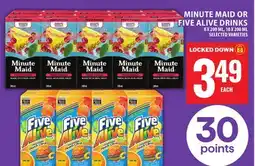 Food Basics MINUTE MAID OR FIVE ALIVE DRINKS offer