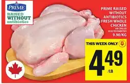 Food Basics PRIME RAISED WITHOUT ANTIBIOTICS FRESH WHOLE CHICKEN offer