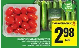 Food Basics HOTHOUSE GRAPE TOMATOES OR MINI CUCUMBERS offer