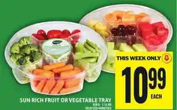 Food Basics SUN RICH FRUIT OR VEGETABLE TRAY offer