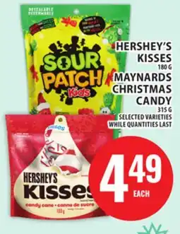 Food Basics HERSHEY'S KISSES, MAYNARDS CHRISTMAS CANDY offer