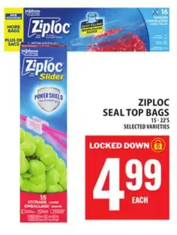 Food Basics ZIPLOC SEAL TOP BAGS offer