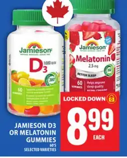 Food Basics JAMIESON D3 OR MELATONIN GUMMIES offer