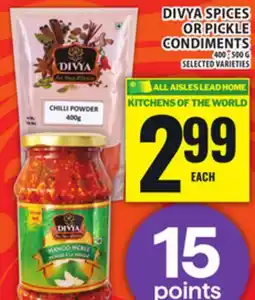 Food Basics DIVYA SPICES OR PICKLE CONDIMENTS offer