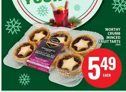 Food Basics WORTHY CRUMB MINCED FRUIT TARTS offer