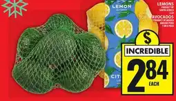 Food Basics LEMONS OR AVOCADOS offer