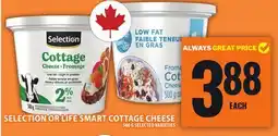 Food Basics SELECTION OR LIFE SMART COTTAGE CHEESE offer