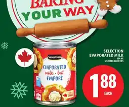 Food Basics SELECTION EVAPORATED MILK offer