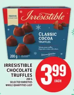 Food Basics IRRESISTIBLE CHOCOLATE TRUFFLES offer