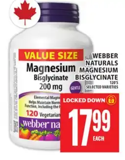 Food Basics WEBBER NATURALS MAGNESIUM BISGLYCINATE offer