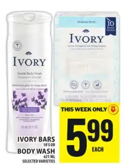 Food Basics IVORY BARS OR BODY WASH offer