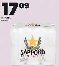 Loblaws SAPPORO 6X500 ML CANS offer
