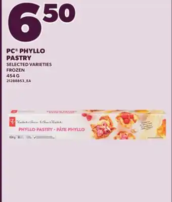 Loblaws PC PHYLLO PASTRY offer