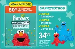 Loblaws PAMPERS ULTRA VALUE BABY DRY DIAPERS SIZE N-8, 58-200's offer