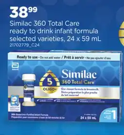 Loblaws SIMILAC 360 TOTAL CARE READY TO DRINK INFANT FORMULA, 24 x 59 mL offer