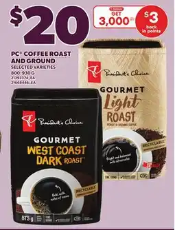 Loblaws PC COFFEE ROAST AND GROUND, 800-930 G offer
