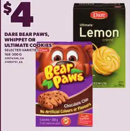 Loblaws DARE BEAR PAWS, WHIPPET OR ULTIMATE COOKIES, 168-300 G offer