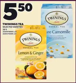 Loblaws TWININGS TEA, 20'S offer
