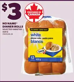 Loblaws NO NAME DINNER ROLLS, 420 G offer