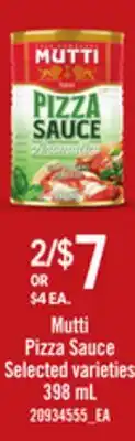 Loblaws MUTTI PIZZA SAUCE, 398 mL offer