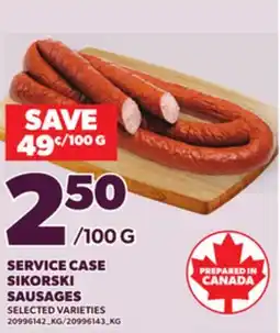 Loblaws SERVICE CASE SIKORSKI SAUSAGES offer