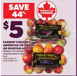 Loblaws FARMER'S MARKET AMBROSIA OR EMPIRE OR SPARTAN APPLE, 4 LB offer