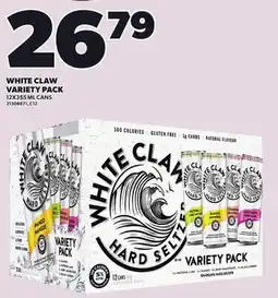 Loblaws WHITE CLAW VARIETY PACK 12X355 ML CANS offer
