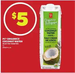 Loblaws PC ORGANICS COCONUT WATER, 1 L offer
