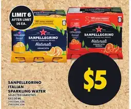 Loblaws SANPELLEGRINO ITALIAN SPARKLING WATER 6X330 ML offer