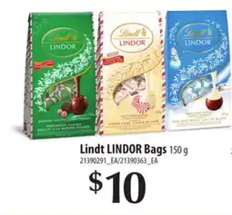 Loblaws LINDT LINDOR BAGS 150 G offer