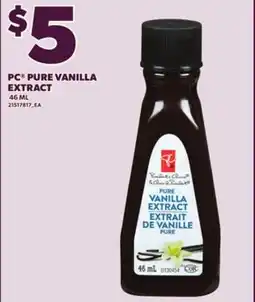 Loblaws PC PURE VANILLA EXTRACT, 46 ML offer