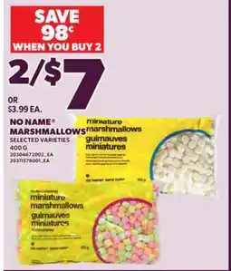 Loblaws NO NAME MARSHMALLOWS, 400 G offer