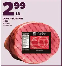 Loblaws COOK'S PORTION HAM offer