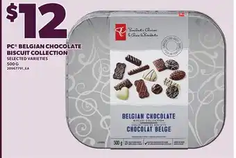 Loblaws PC BELGIAN CHOCOLATE BISCUIT COLLECTION, 500 G offer