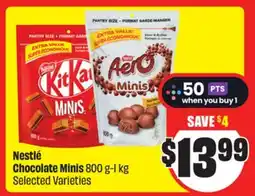 Chalo FreshCo Nestlé Chocolate Minis 800 g - 1 kg Selected Varieties offer