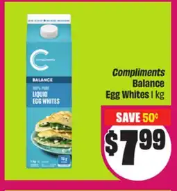 Chalo FreshCo Compliments Balance Egg Whites 1 kg offer