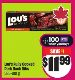 Chalo FreshCo Lou's Fully Cooked Pork Back Ribs 585-610 g offer