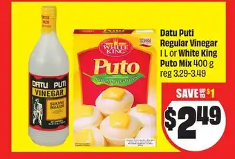 Chalo FreshCo Datu Puti Regular Vinegar 1 L or White King Puto Mix 400 g offer